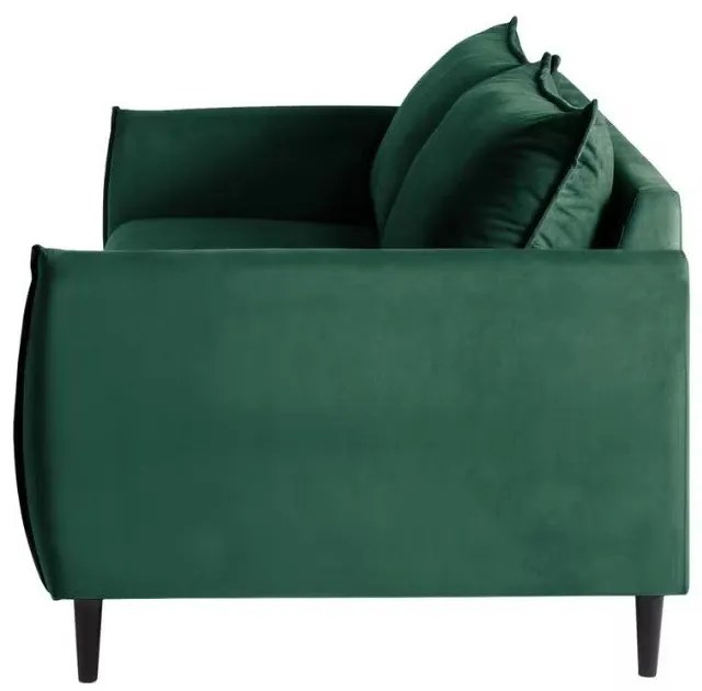 Sötétzöld bársony kanapé 203 cm Juli – Ropez