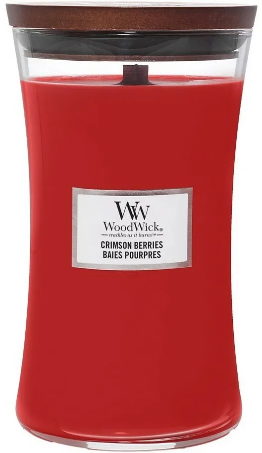 WoodWick Illatos gyertya nagy vázában CrimsonBerries, 609 g