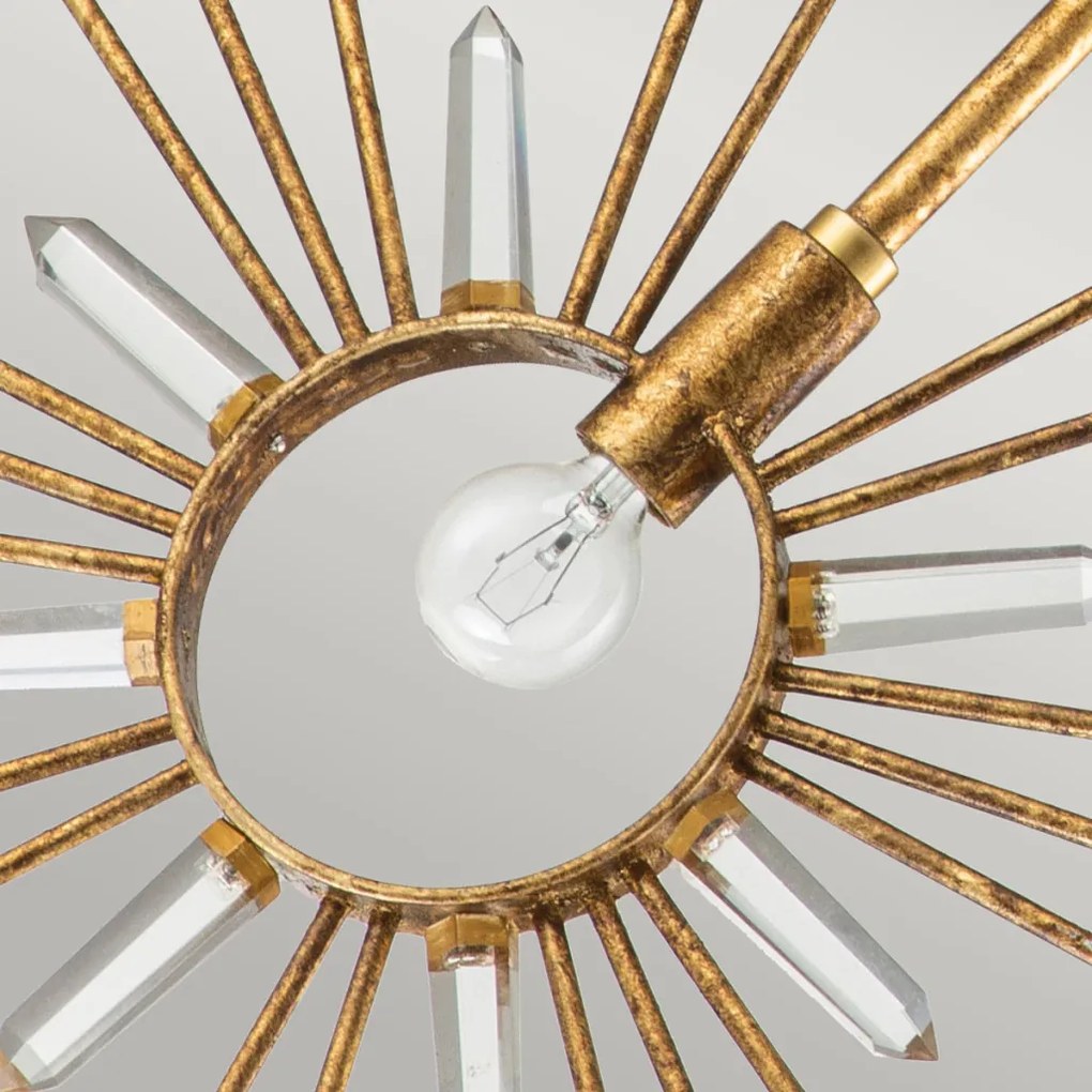 Gilded Nola Sun King GN-SUN-KING-P-G Függőlámpa 1x60 W/E27