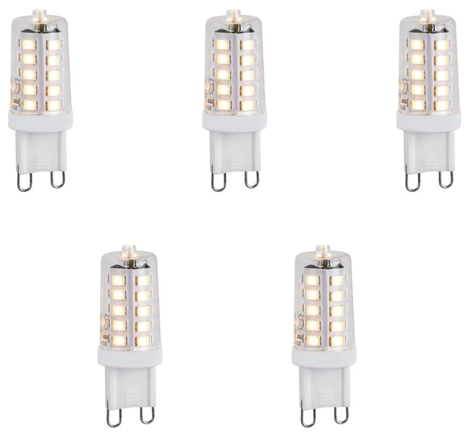 5 darabos G9 szabályozható LED izzók 1,2W 100 lm 2700K