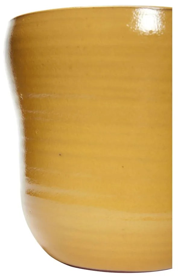 Tina 2 db-os sárga kerámia virágcserép szett - Hübsch