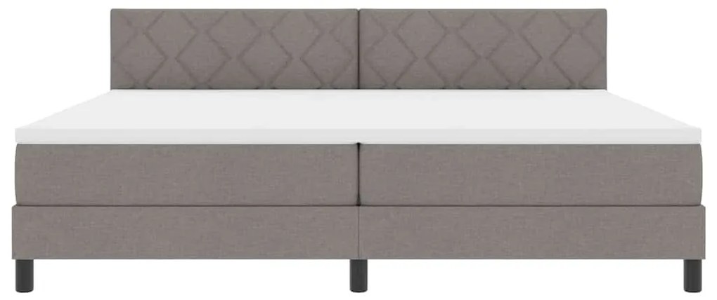 Boxspring ágy matraccal matracmal Tópszínű 200 x 200 cm szövet