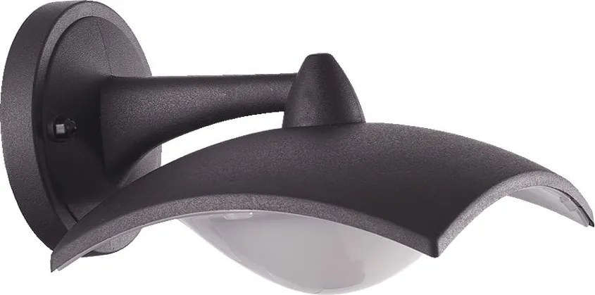 PREZENT 39024 ACAPULCO Modern Kültéri Fali Lámpa Fekete, Fagyasztott Üveg LED IP44