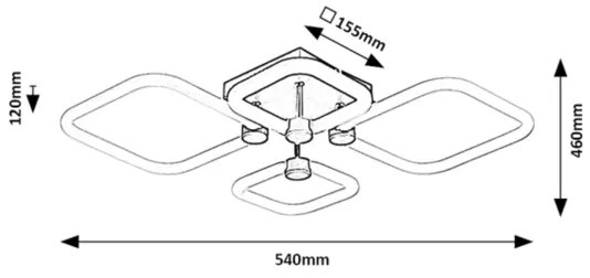 Rabalux 71006 - LED dimmelhető mennyezeti lámpatest SOTIRIS LED/47W/230V + távirányító