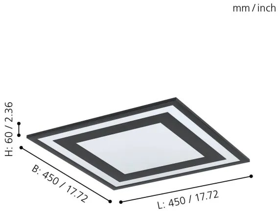 Eglo 99038 - LED Mennyezeti lámpa SAVATARILA LED/24W/230V
