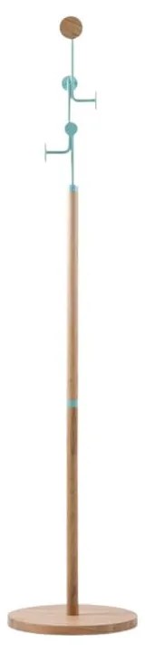 Hook tömör tölgyfa állófogas kék elemekkel - Gazzda