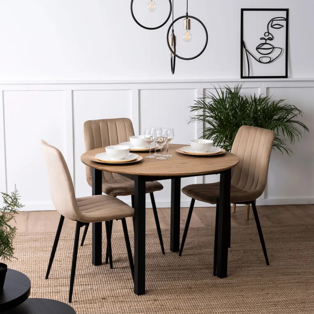 IBIS szék, bézs, velúr