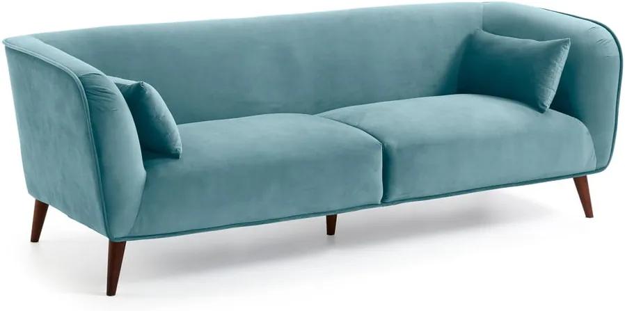 Olost türkizzöld bársony hatású kanapé - La Forma