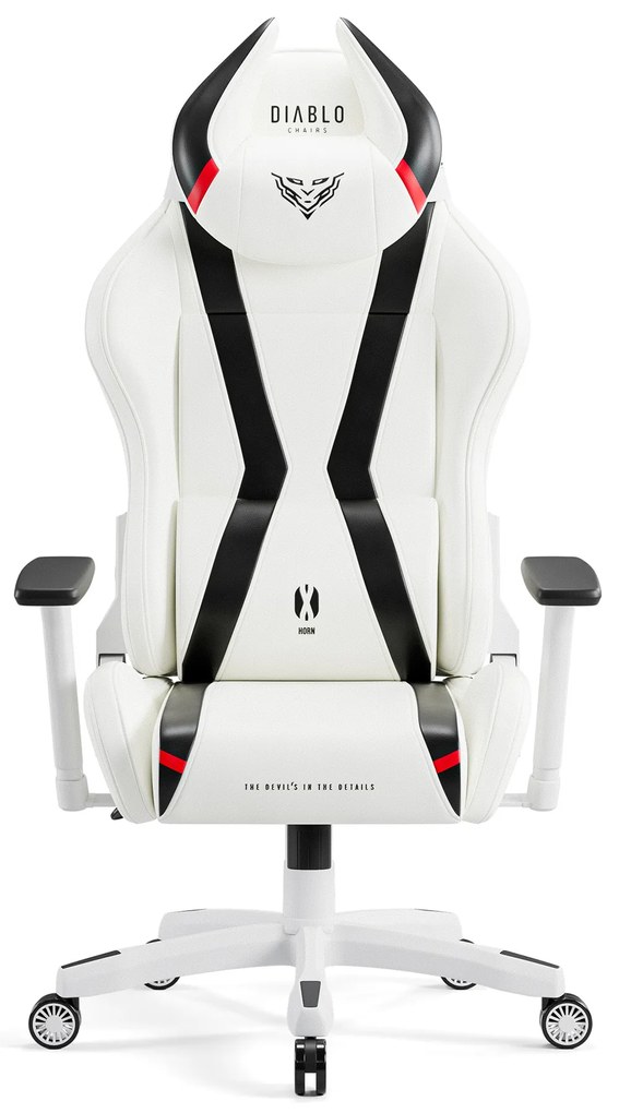 Diablo X-Horn 2.0 gamer szék Átlagos méret: Fehér-fekete