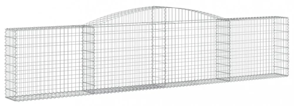íves horganyzott vas gabion kosár 400x30x80/100 cm