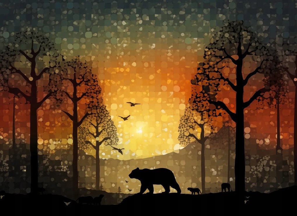 Poszter 55x40cm Nyugat a vadregényes erdőben