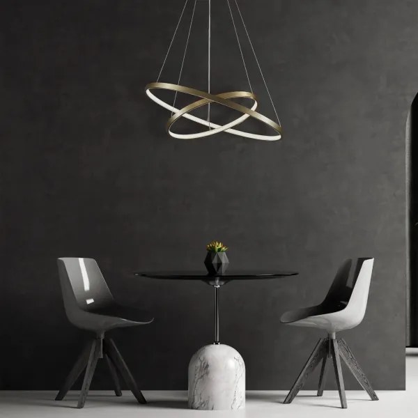 LED Csillár zsinóron LEA LED/35W/230V 4000K átm. 60 cm arany