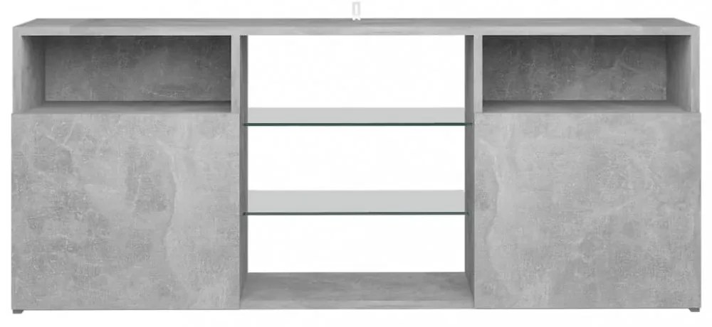 szürke TV-szekrény LED-világítással 120 x 30 x 50 cm