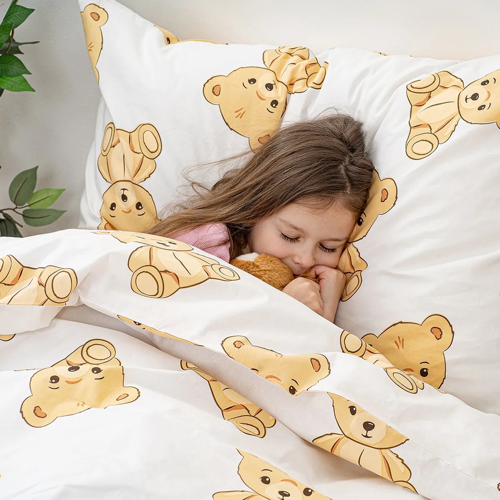 4Home Teddies pamut ágyneműhuzat, 140 x 200 cm, 70 x 90 cm, 140 x 200 cm, 70 x 90 cm