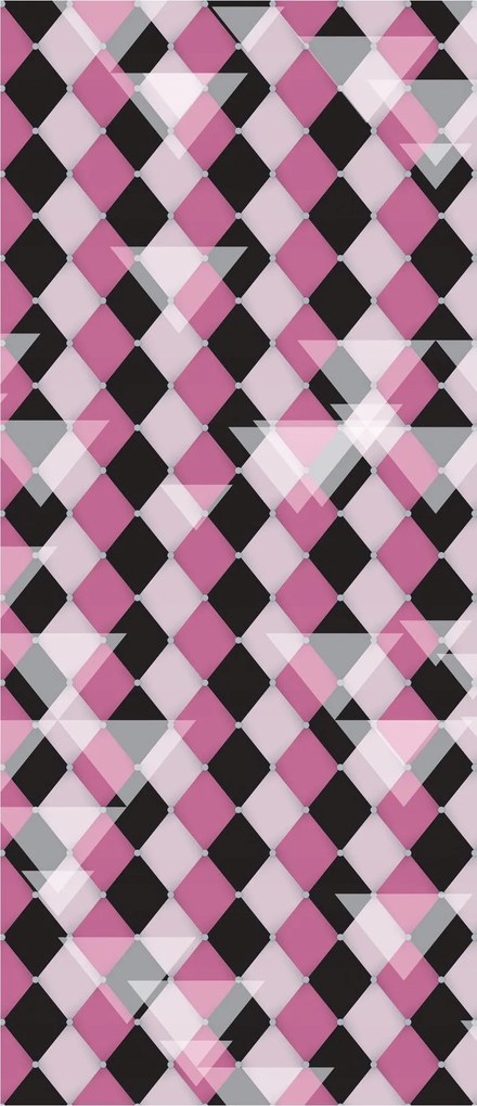 Fotótapéta Rombusz Rózsa fekete-szürke geometria stílus 91x211
