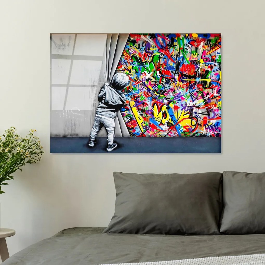 UV-782 edzett üvegkép, 70 x 100 cm