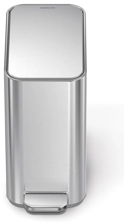 Matt ezüstszínű acél pedálos szemetes 5 l – simplehuman