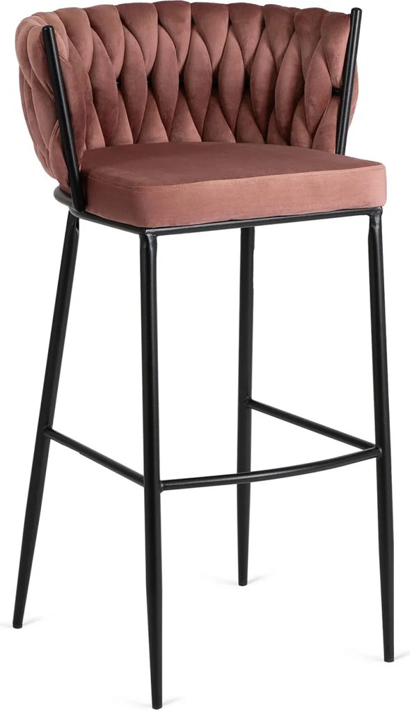 Bárszék rózsaszín bársony, FLORES