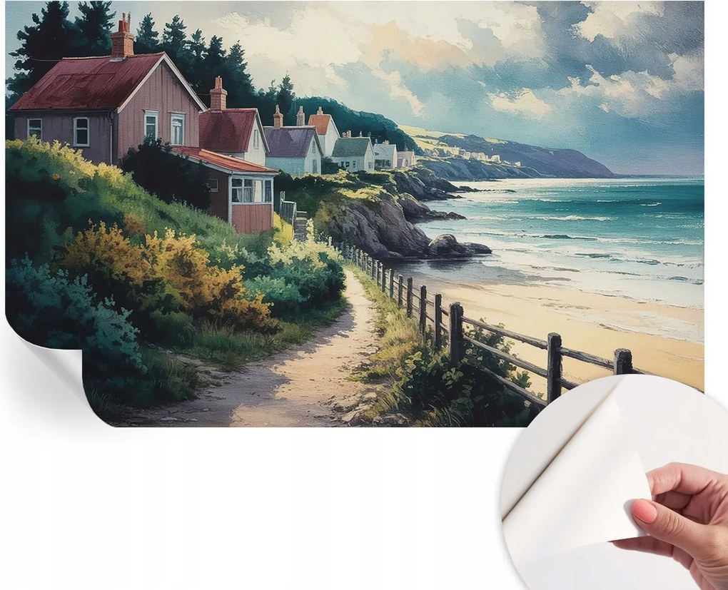 Dekoratív öntapadós fotótapéta Hálószobába Sziklaházak 416x254 cm