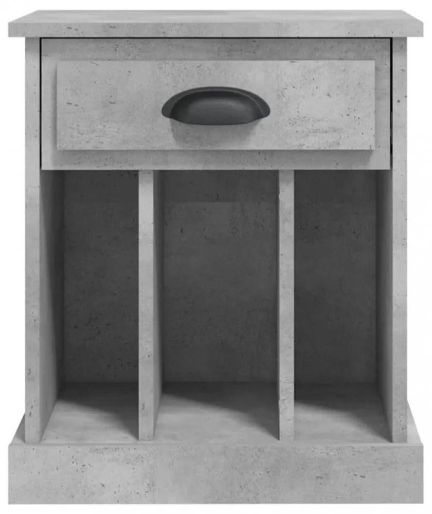 2 db betonszürke éjjeliszekrény 43x36x50 cm