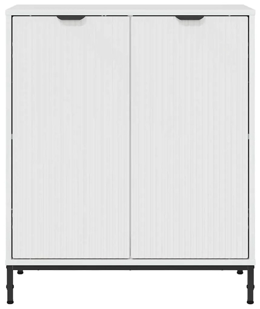 Széf Magasfényű fehér 69.5 x 33 x 82 cm Faanyag