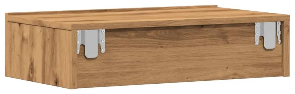 2 db kézműves tölgyszínű TV-szekrény LED-lámpákkal 60x35x15,5cm