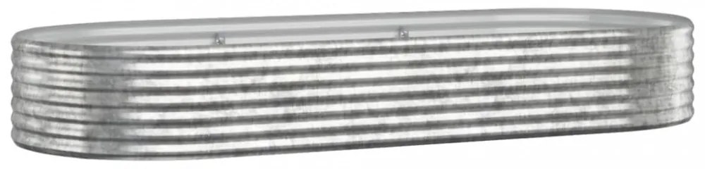 ezüstszínű horganyzott acél kerti magaságyás 249x100x36 cm