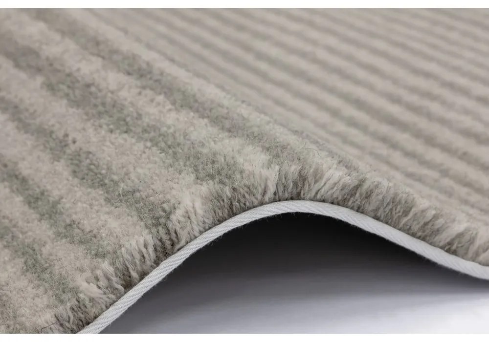 Krémszínű gyapjú szőnyeg 160x240 cm Calisia M Ribs – Agnella