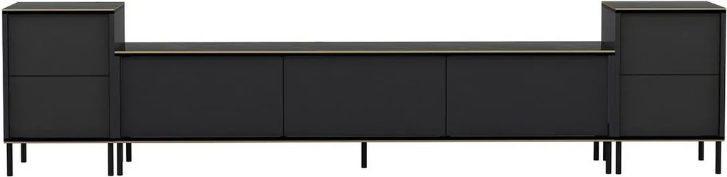 Imej Anthracite TV-szekrény szekrényekkel