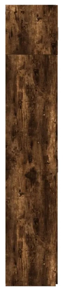 füstös tölgy színű szerelt fa tárolószekrény 70 x 42,5 x 225 cm