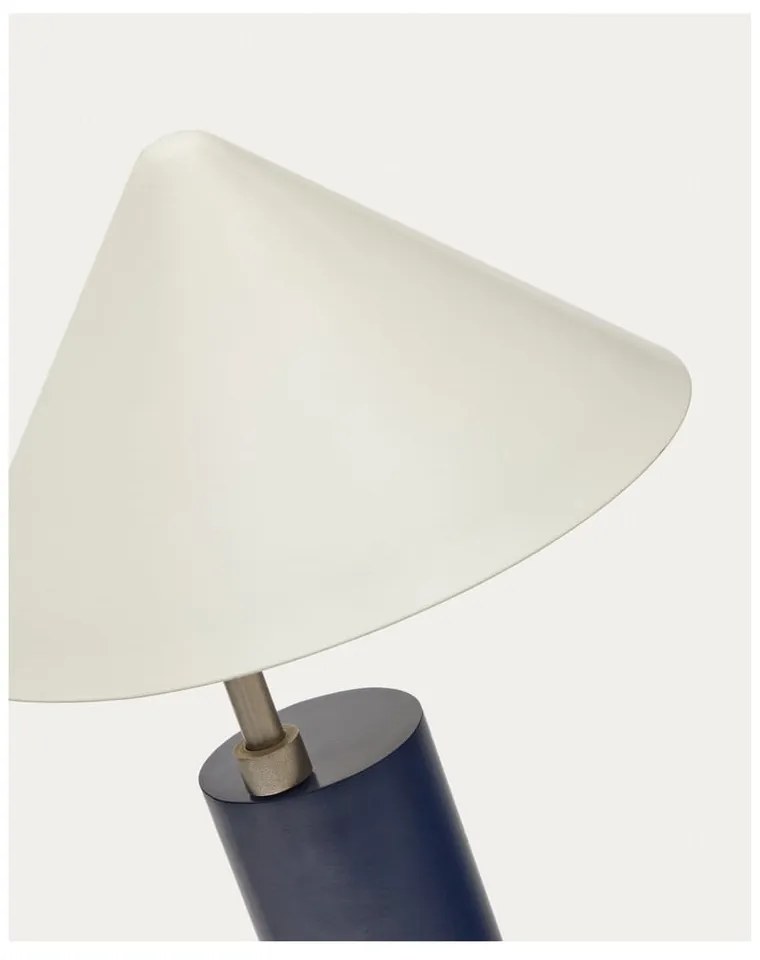 Sötétkék asztali lámpa fém búrával (magasság 42 cm) Shiva – Kave Home