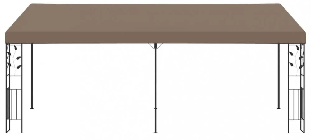 vidaXL tópszínű falra szerelhető pavilon 6 x 3 x 2,5 m