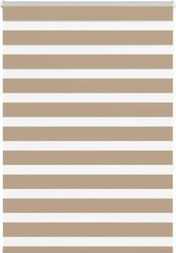 vidaXL zebrafüggönnyel homokbarna szövetszélesség 100,9 cm poliészter