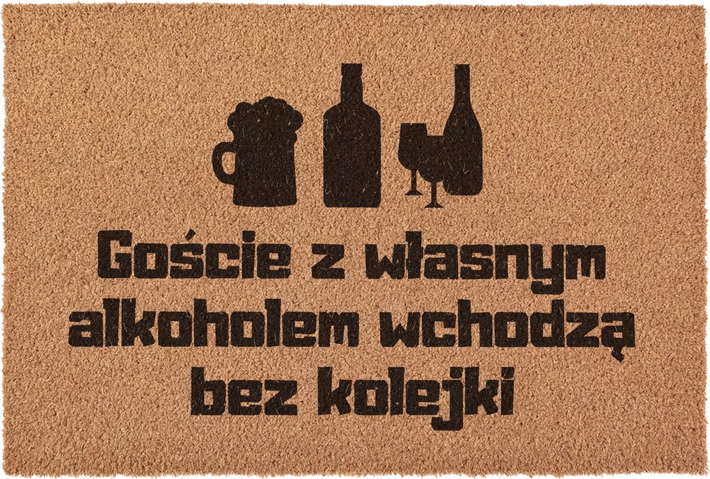 Lábtörlő A vendégek saját alkohollal lépnek be sor nélkül kókusz 60x40