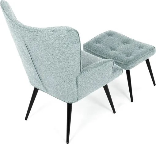 Relaxációs fotel, kék, bársony kárpit, AK-303 BLUE2