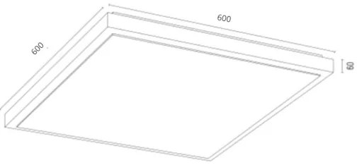 Argon 1826 - Mennyezeti lámpa CARLSON 4xE27/15W/230V 60x60 cm fekete
