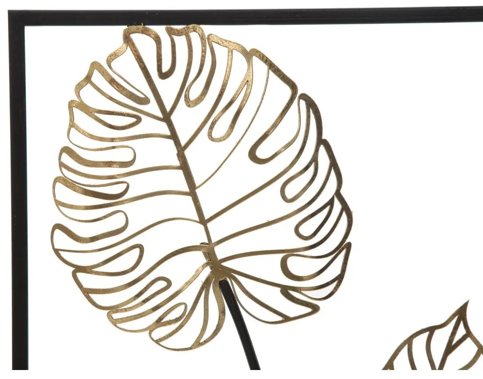 Luxy -A- levél motívumos fali fémdekoráció, 31 x 90 cm - Mauro Ferretti