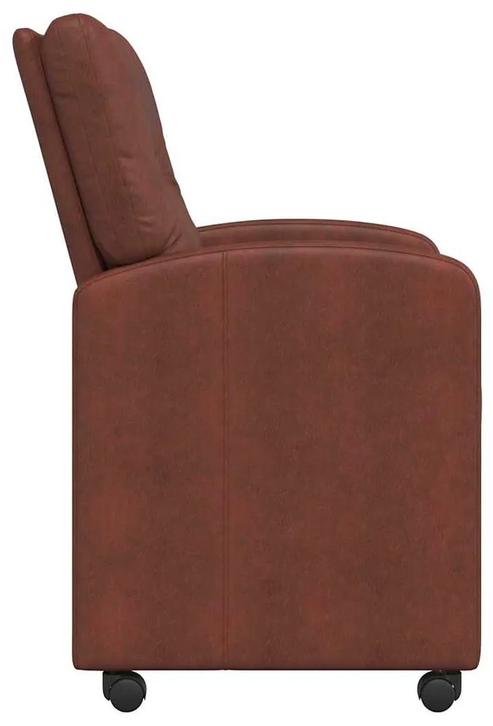 Kerekes Étkező Székek 2 pcs Fényes barna 57 x 67 x 95 cm Műbőr