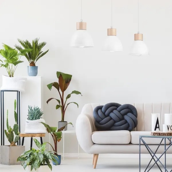 Csillár zsinóron NICO 3xE27/60W/230V fehér