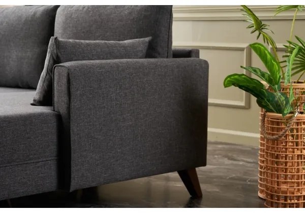 RIGA jobb oldali L-alakú sarokkanapé, antracit