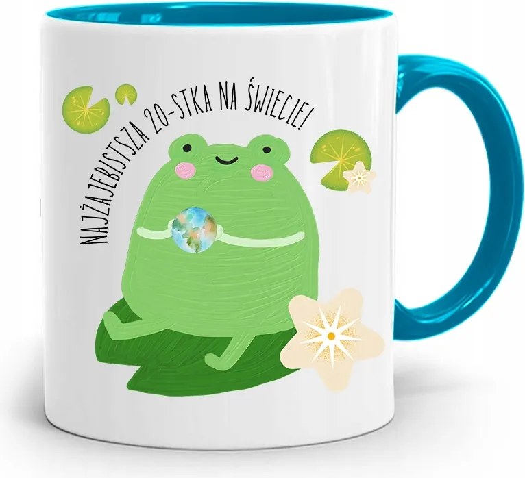 Születésnapra 20 20. 20. Bögre Kék Ajándék fényképes nyomattal