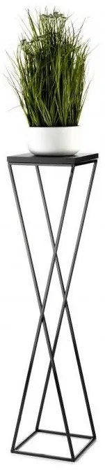 LOFT virágtartó állvány 100x24 cm fekete