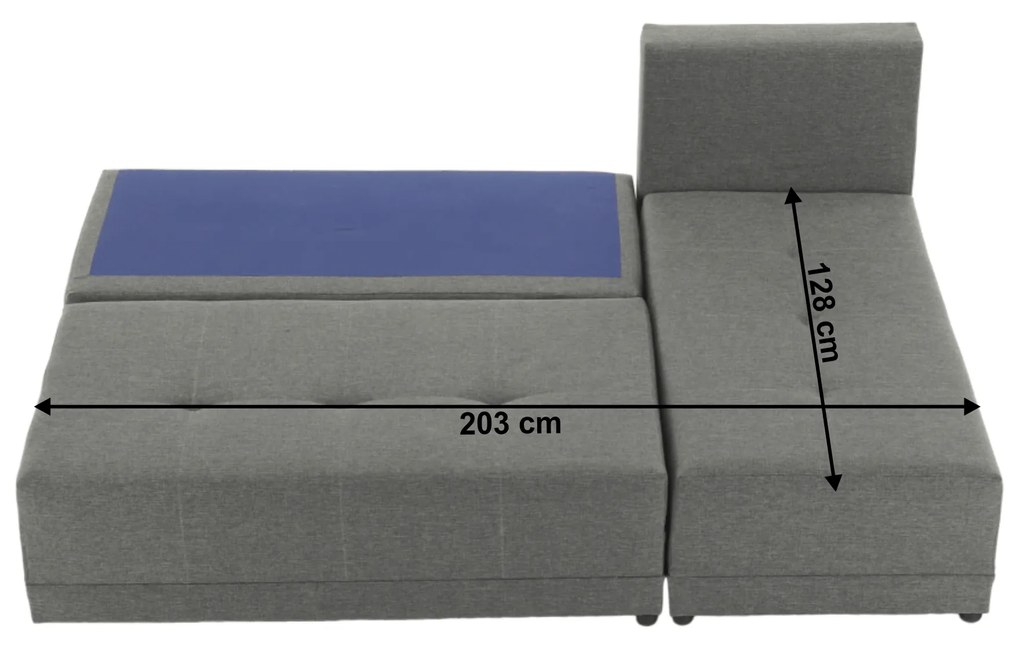 Sarokkanapé Mexx (szürke + fekete). 808325