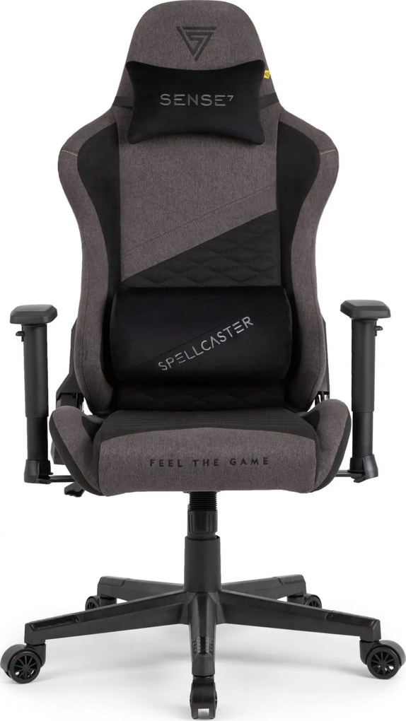 Gamer szék SENSE7 Spellcaster szövet fotel Senshi Edition szürke.