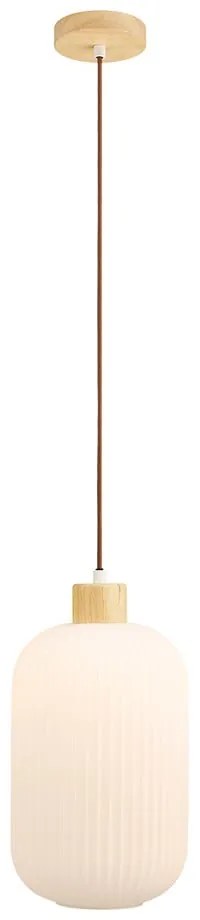 Fehér függőlámpa üveg búrával ø 20 cm Argalo – House Nordic