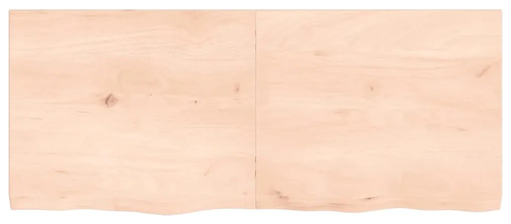 kezeletlen tömör tölgyfa fali polc 120x50x(2-4) cm