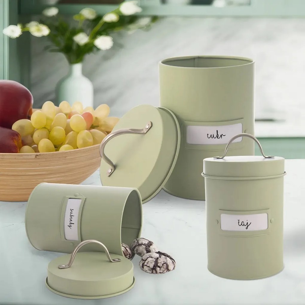 Orion Greenish fémdoboz, átmérő 16 cm, 16 cm átmérőjű