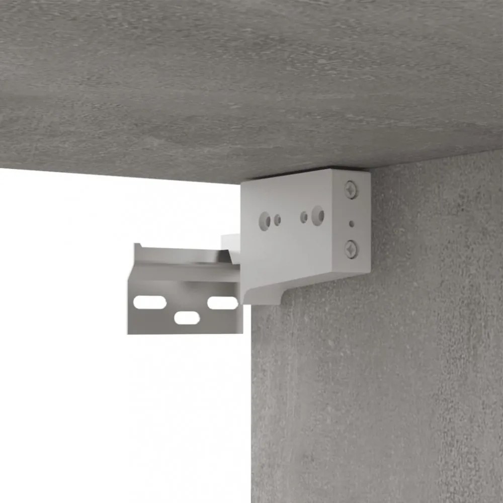 betonszürke szerelt fa TV-szekrény 80 x 30 x 30 cm