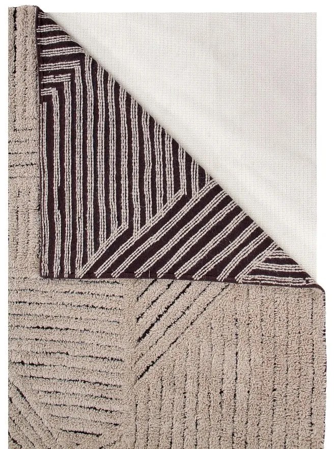 Világosbarna mosható kézi szövésű gyapjú szőnyeg 170x240 cm Golden Coffee – Lorena Canals