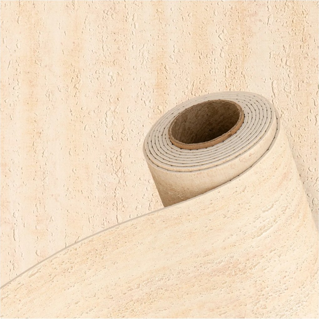 3D Tapéta Öntapadós Szerkezet 2,8m Bézs Habszivacs Dekoratív Beton